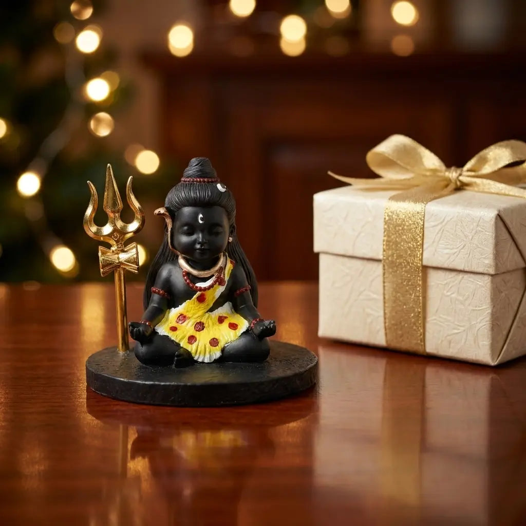 Baal Shiva Black with Golden Trishul
