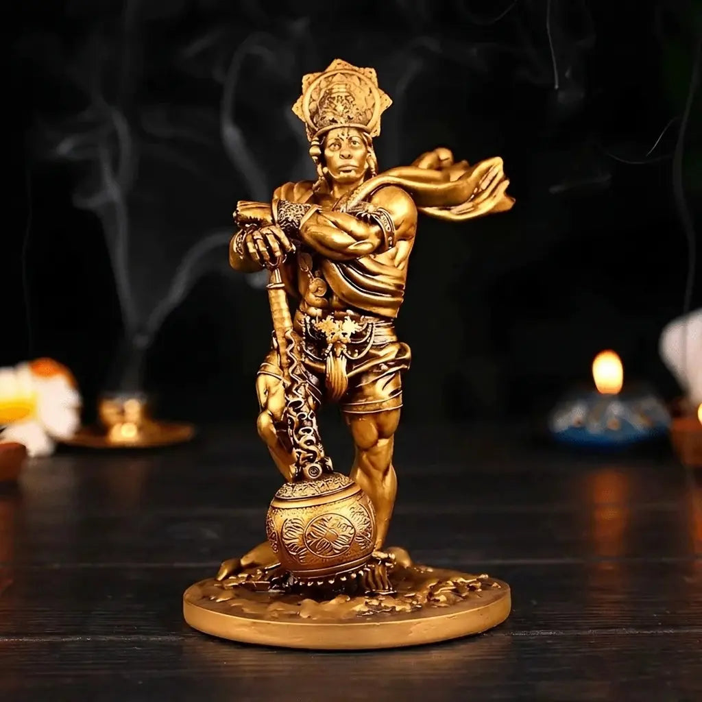Bahubali Hanuman Ji Antique Gold