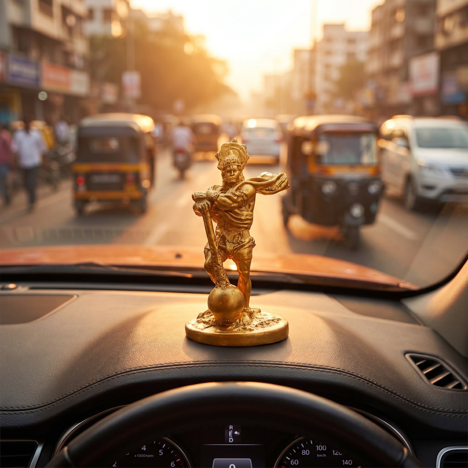 Bahubali Hanuman Ji Antique Gold