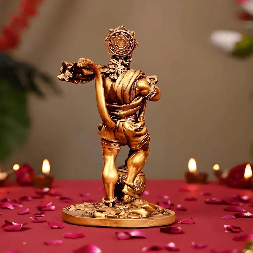 Bahubali Hanuman Ji Antique Gold
