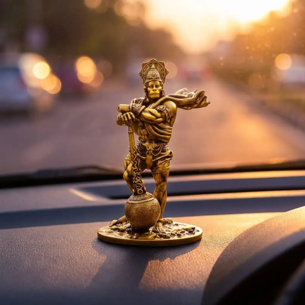 Bahubali Hanuman Ji Antique Gold
