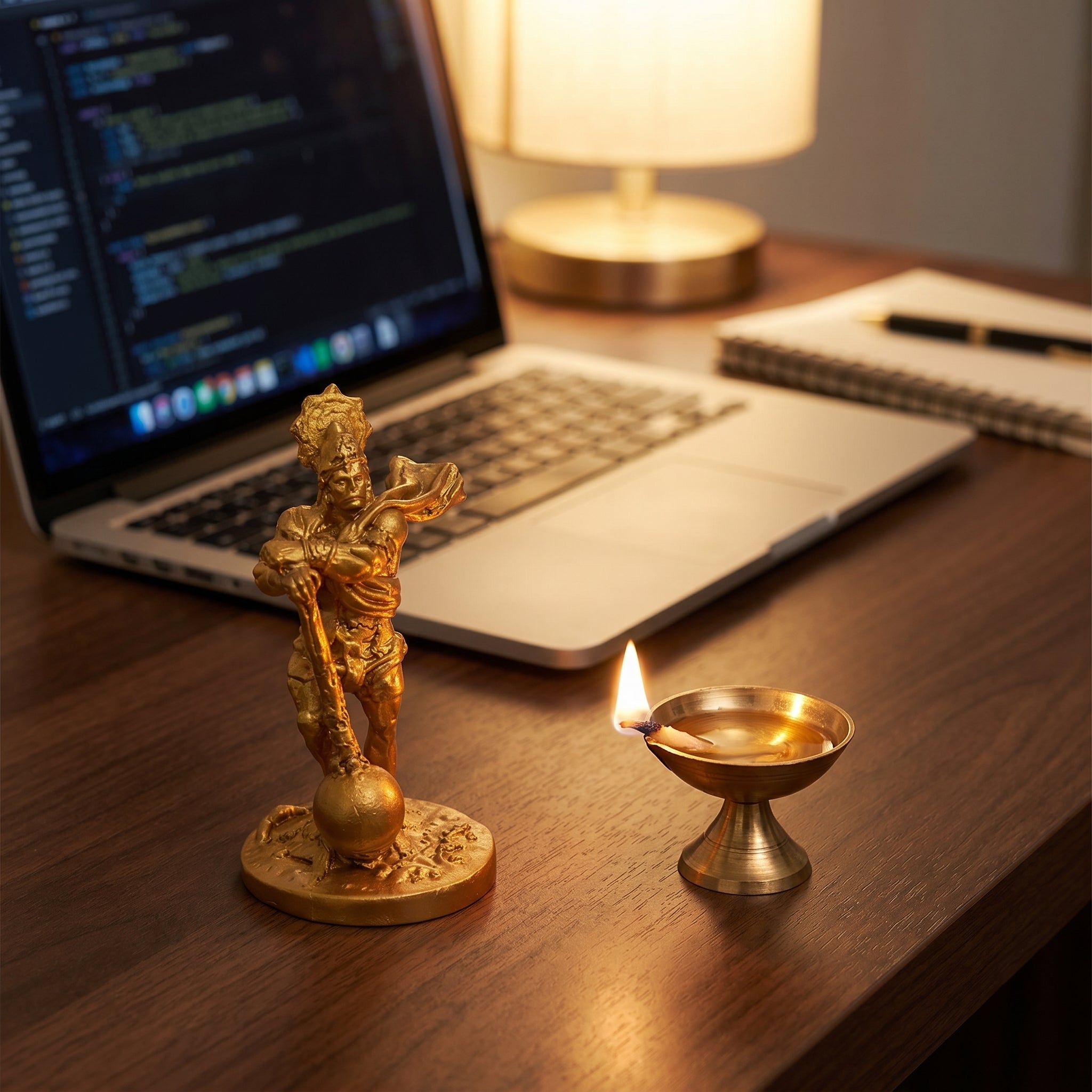 Bahubali Hanuman Ji Antique Gold