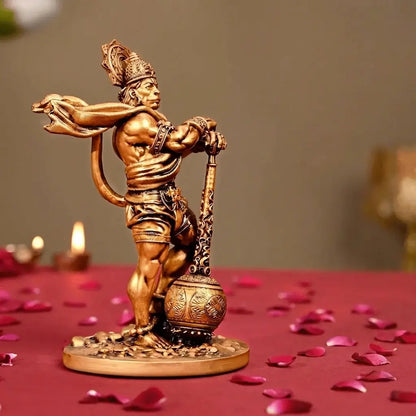 Bahubali Hanuman Ji Antique Gold