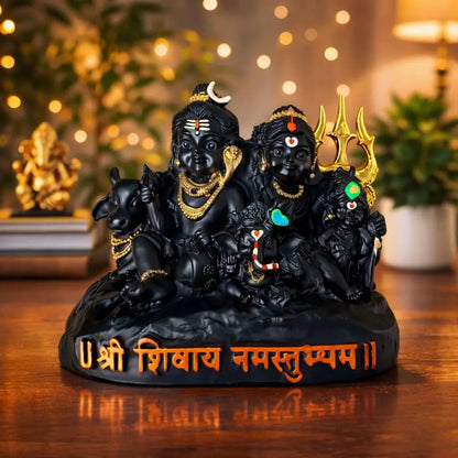 Shiv Parivar Black– Complete Divine Family