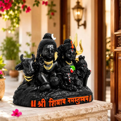 Shiv Parivar Black– Complete Divine Family