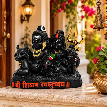Shiv Parivar Black– Complete Divine Family